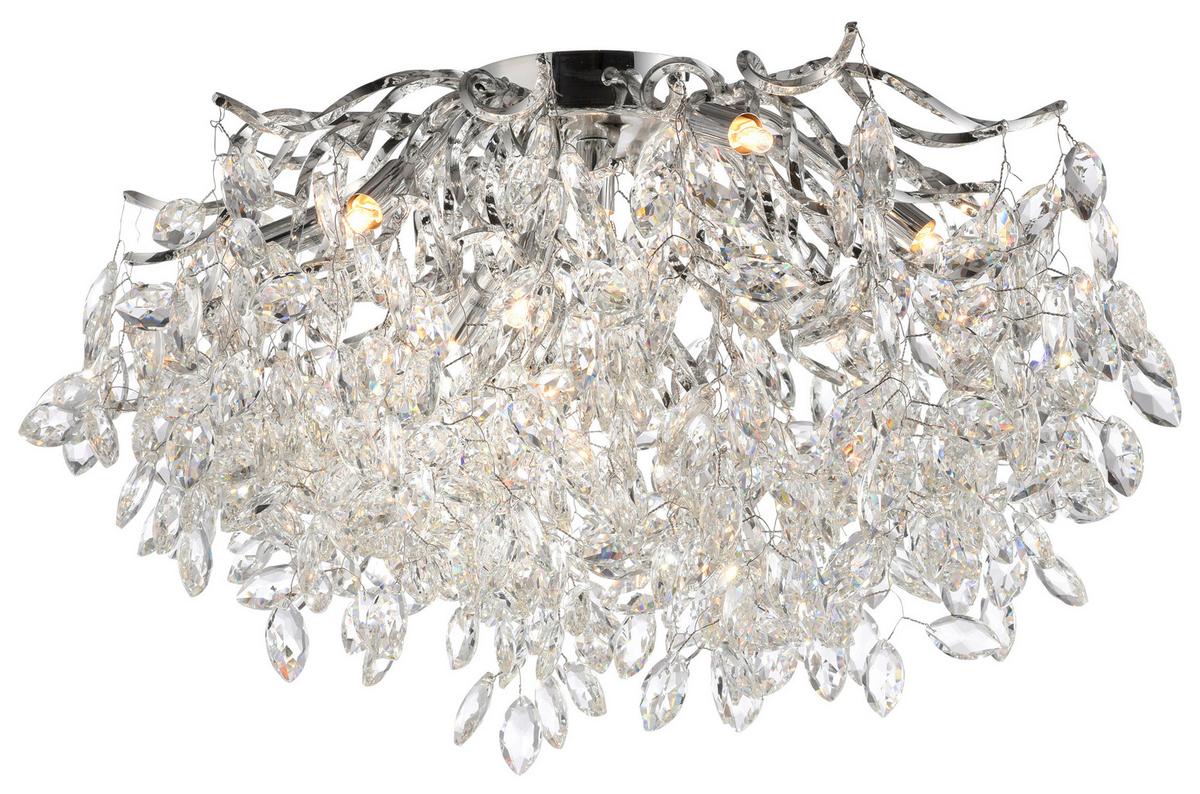 LAMPA SUFITOWA 6053-17 RICICLE - kolor chromowy, Design, tworzywo sztuczne/metal (60/60/37cm) - Paul Neuhaus