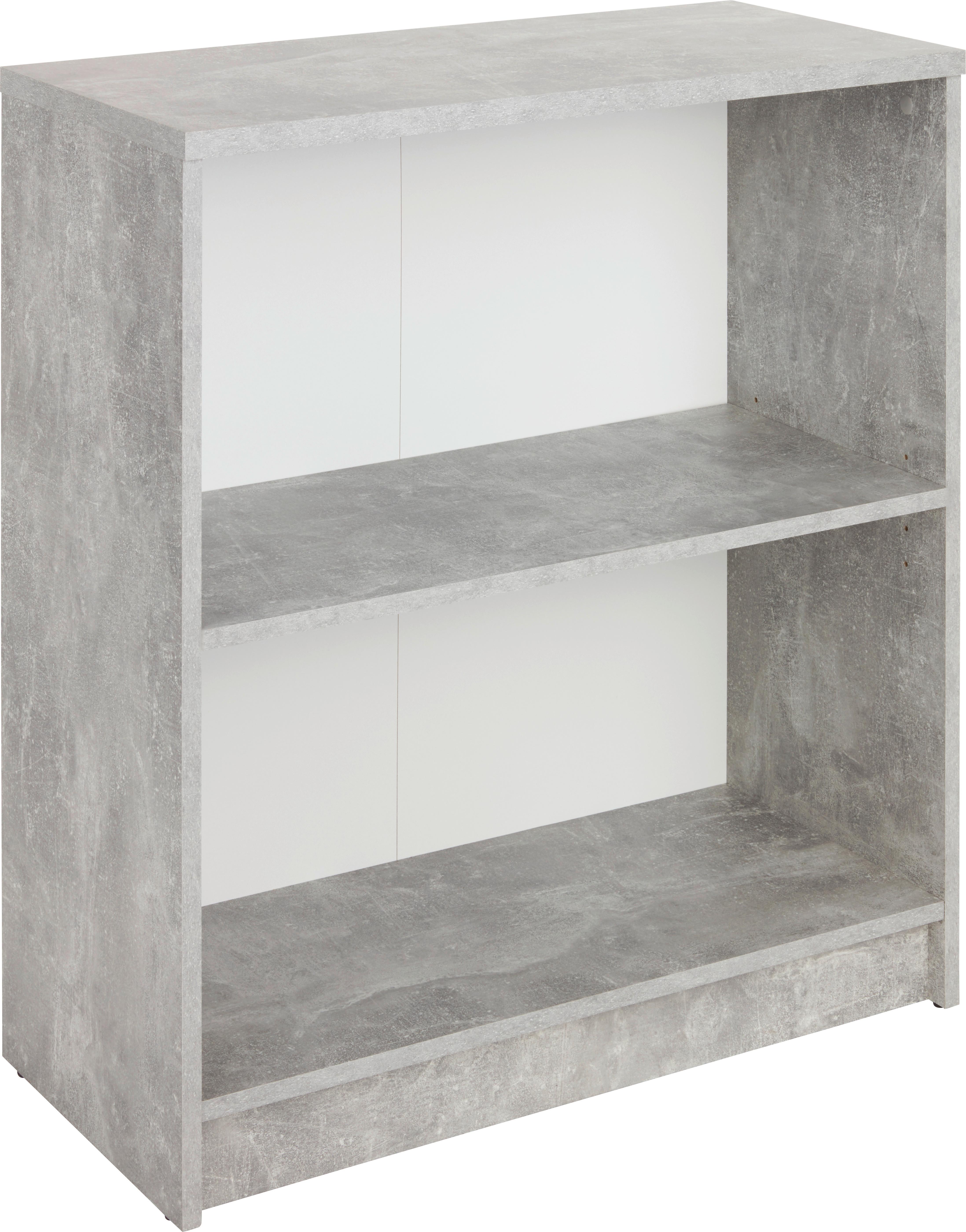 Regal 4-you New Yur01, Siva, Bela - barve kroma/siva, Moderno, umetna masa/leseni material (74/85,5/34,6cm) - Mömax
