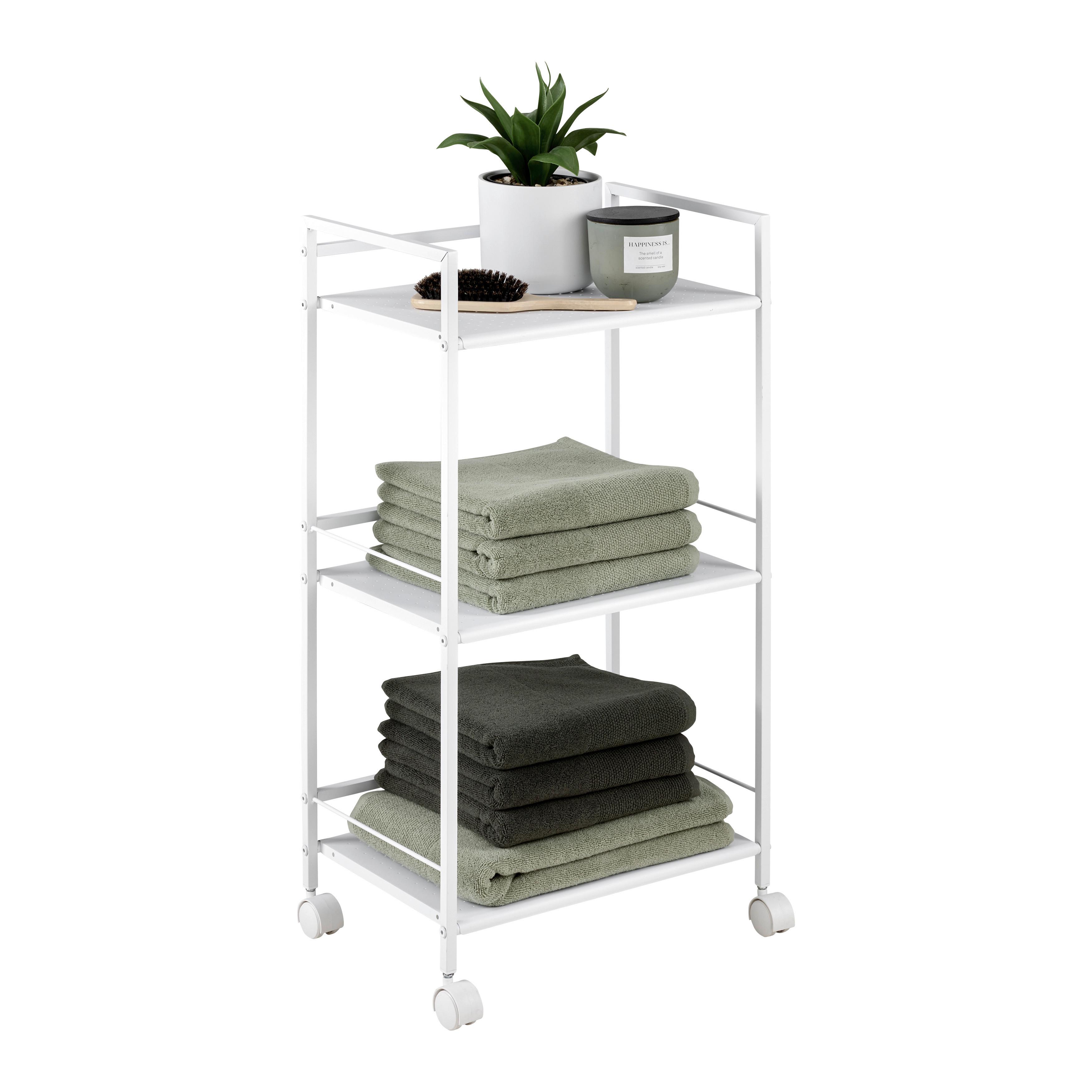 Kolica Višenamjenska Luan Ii - bijela, Moderno, metal/plastika (42,5/81/29cm) - Best Price