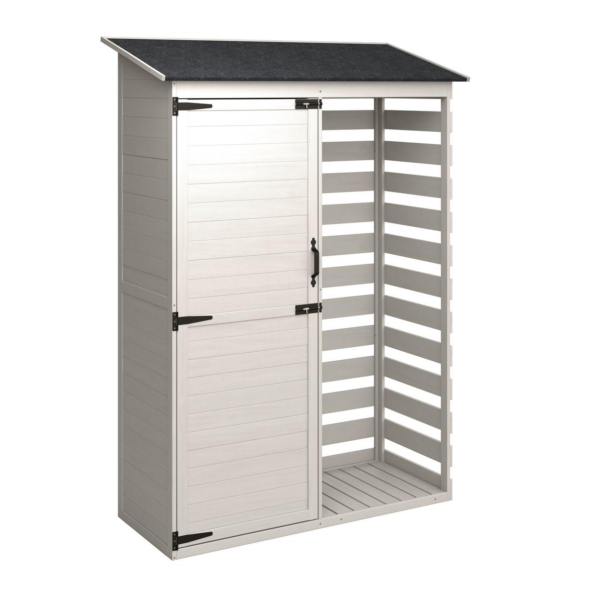 Kućica Za Alat Vera - bijela, Moderno, drvo (130/55/180cm) - Bessagi Garden