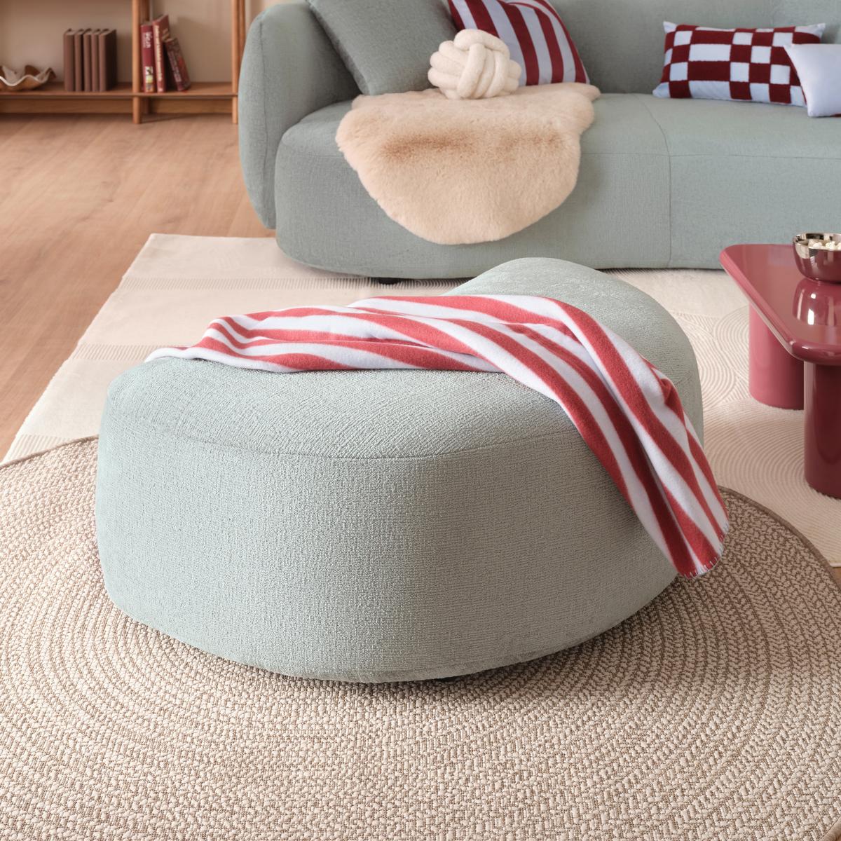 Fleecedecke Malte Bordeaux/Pastellblau - Pastellblau/Bordeaux, KONVENTIONELL, Textil (130/170cm) - Mömax