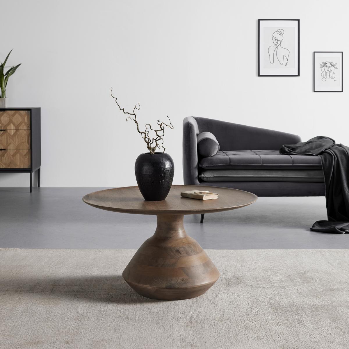 Couchtisch Laya aus Mangoholz - Naturfarben, ROMANTIK / LANDHAUS, Holz (80/80/44cm) - Zandiara