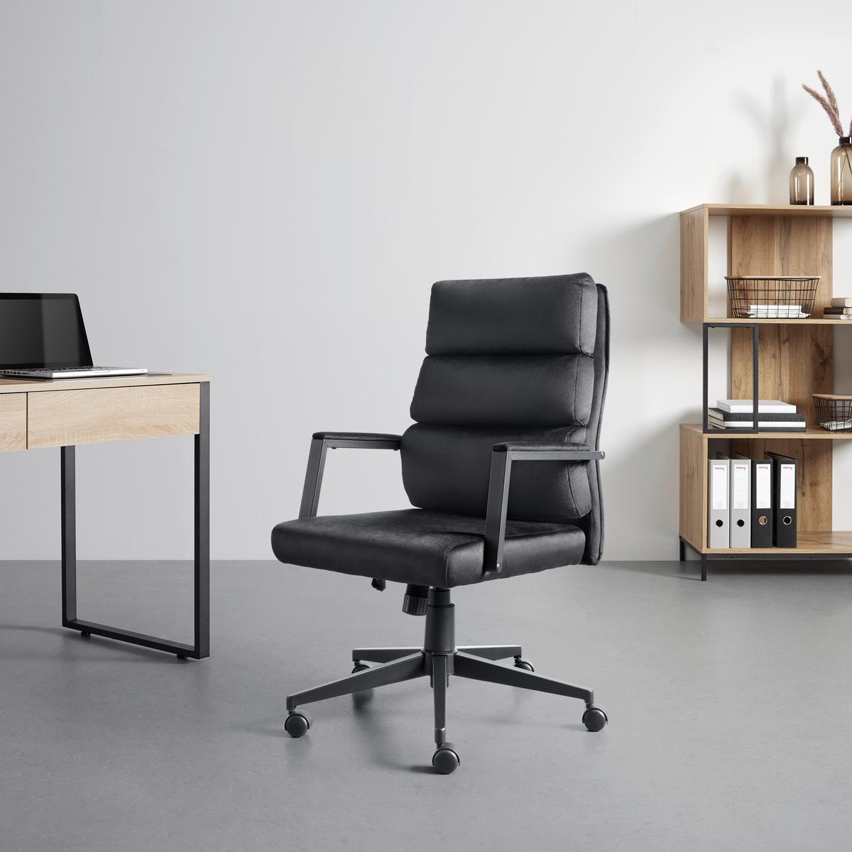 Pisarniški Stol Man In Black -Exklusiv- - črna, Moderno, kovina/umetna masa (58/108-118/57cm) - Mömax
