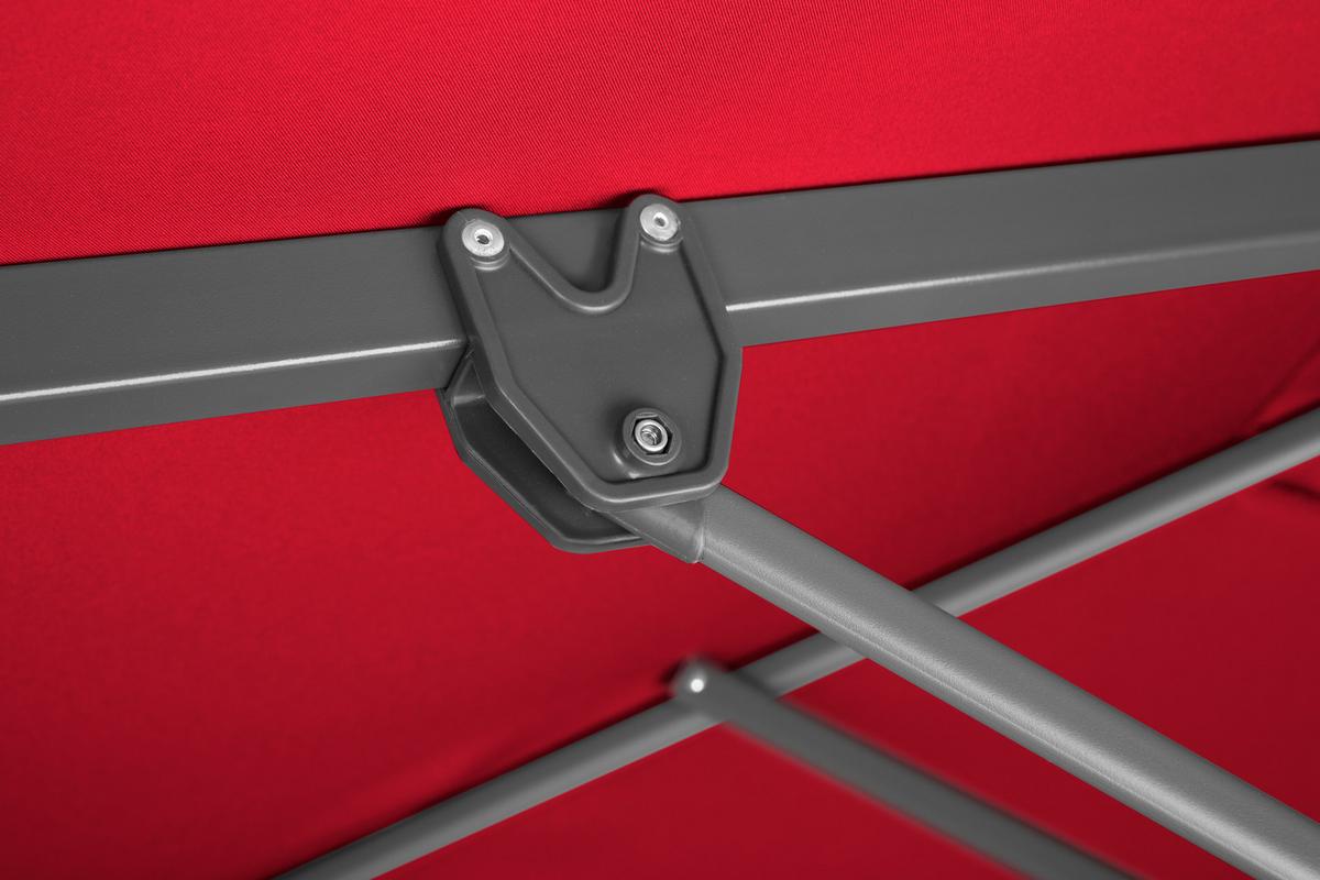 Ampelschirm Rhodos ca. 352x244 x300 cm Rot - Anthrazit/Rot, Basics, Textil/Metall (352/244/300cm) - Schneider