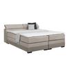 Boxspringbett Sevilla Graubraun ca. 180x200cm - Graubraun/Schwarz, KONVENTIONELL, Holz/Kunststoff (180/200cm) - Premium Living