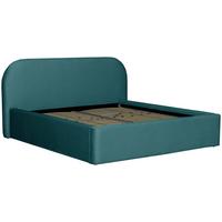 Tapecirani Krevet Bilbao Storage - boje petroleja/crna, Design, drvo/tekstil (160/200cm) - Based