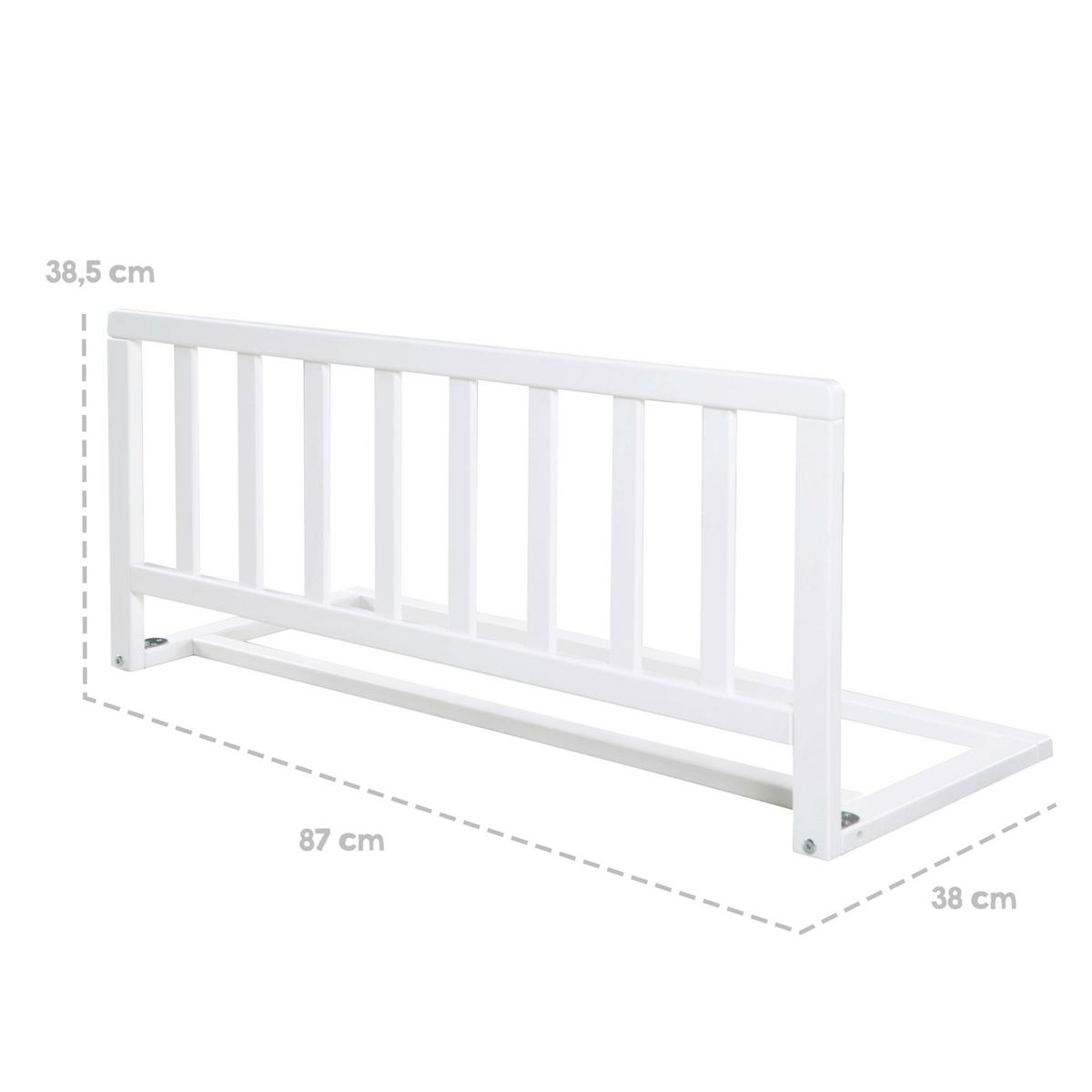 Bettschutzgitter Luna Weiß - KONVENTIONELL, Holz/Holzwerkstoff (87.5/38/38cm) - Roba