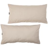 ZESTAW POSZEWEK NA PODUSZKI FLANELL UNI - taupe, Basics, tkanina (40/80cm) - Novel