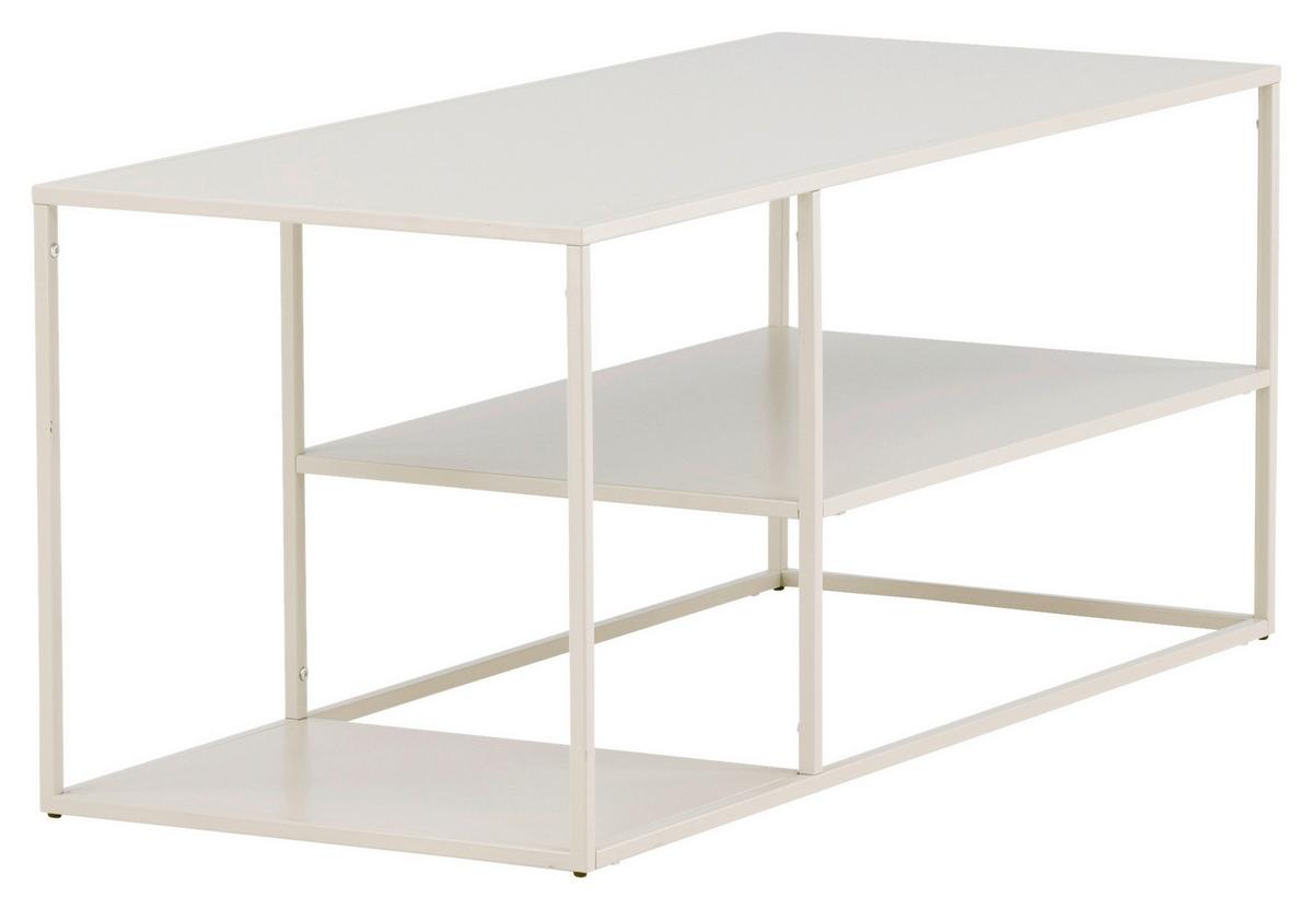 COUCHTISCH STAAL - Beige, Design, Metall (120/50/50cm) - Livetastic