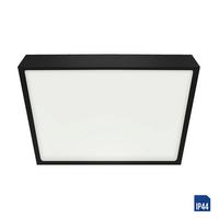 Led Mennyezeti Lámpa Lenys 19x19cm - fekete/fehér, műanyag/fém (19/19cm)