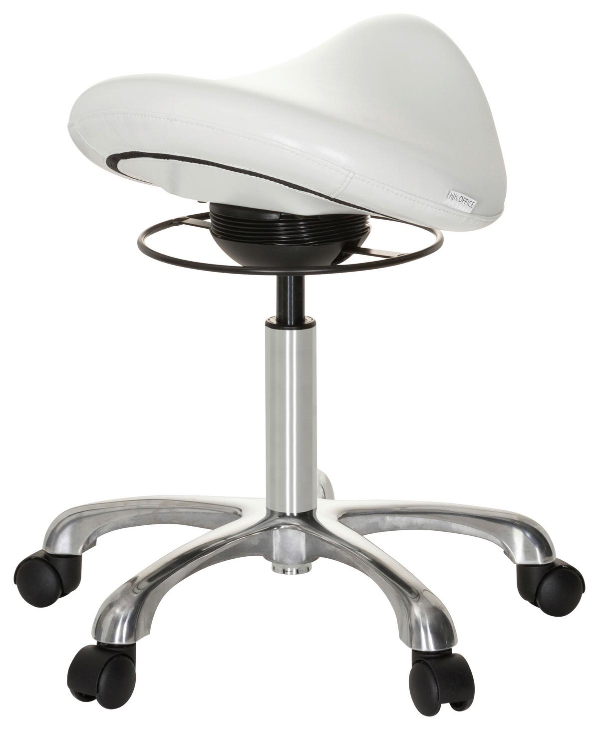 Pisarniški Stolček Ortho Sit, Bela - srebrne barve/bela, Basics, kovina/umetna masa (56/54/56cm) - MID.YOU