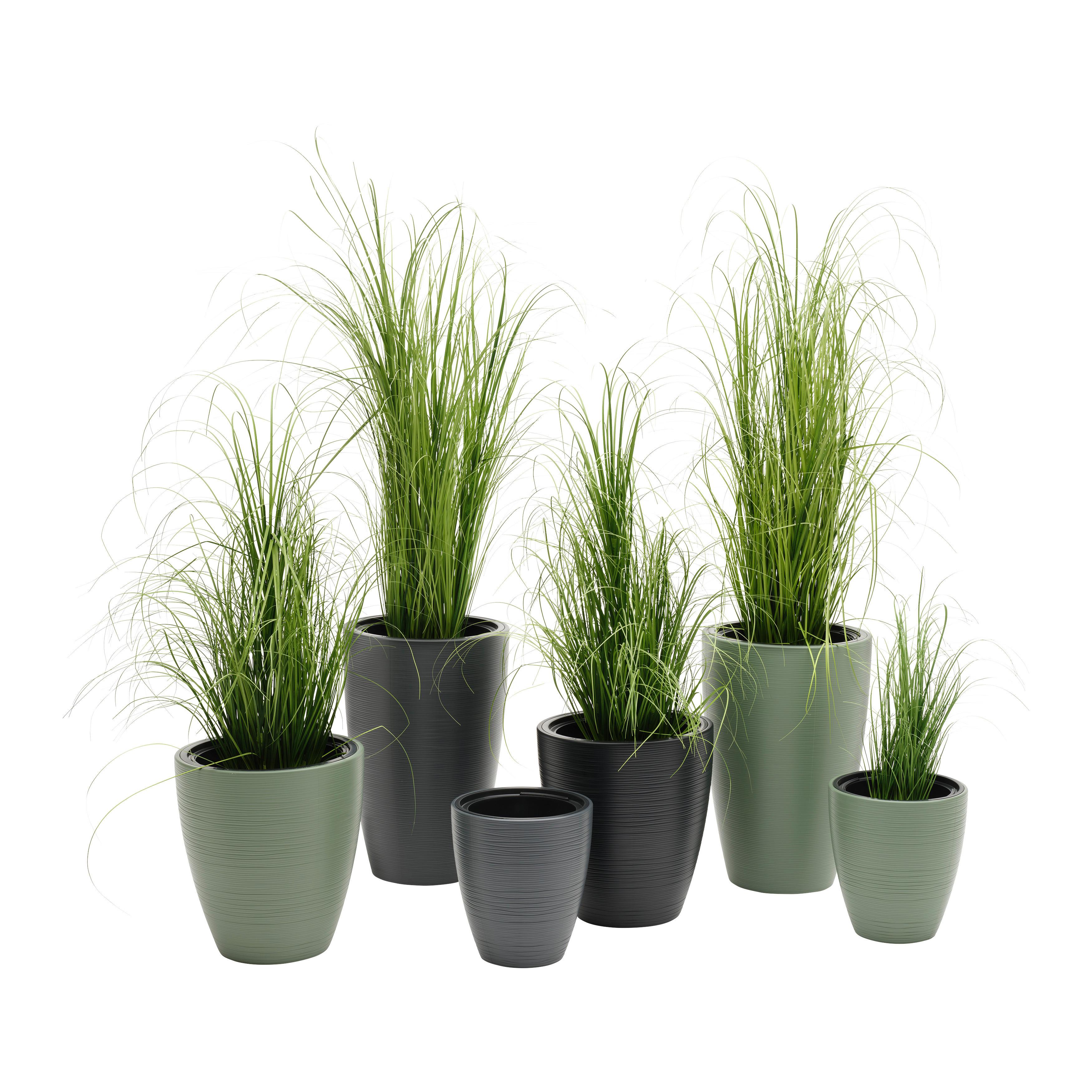 Virágkaspó Gubo - fekete, Konventionell, műanyag (29/32cm)