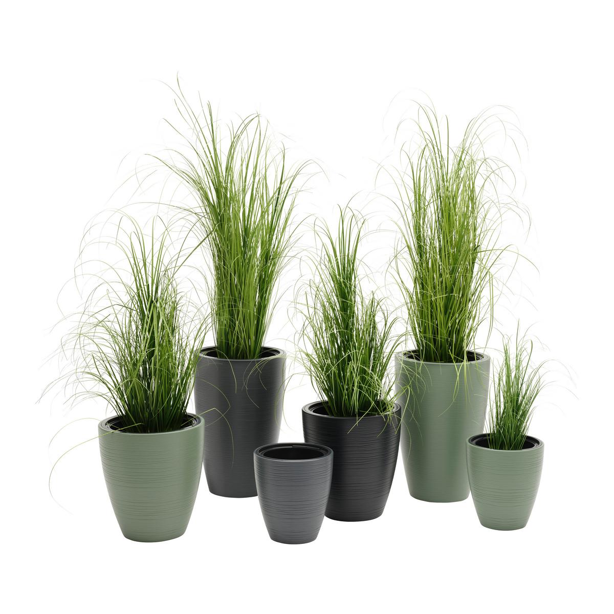 Virágkaspó Gubo - fekete, Konventionell, műanyag (29/32cm)