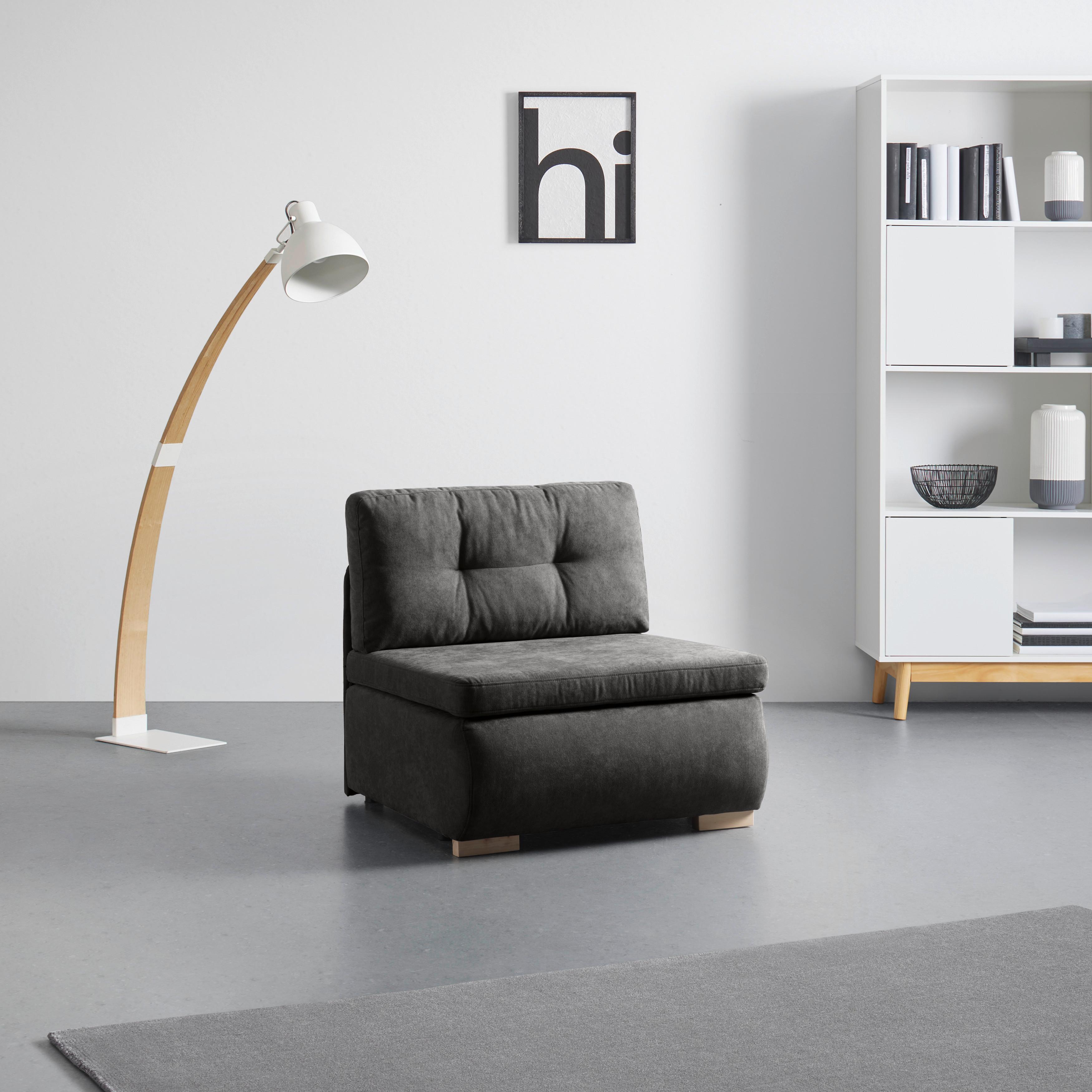 Schlafsessel Modena in Dunkelbraun - Dunkelbraun/Schwarz, Kunststoff/Textil (89/88/90cm) - Mömax
