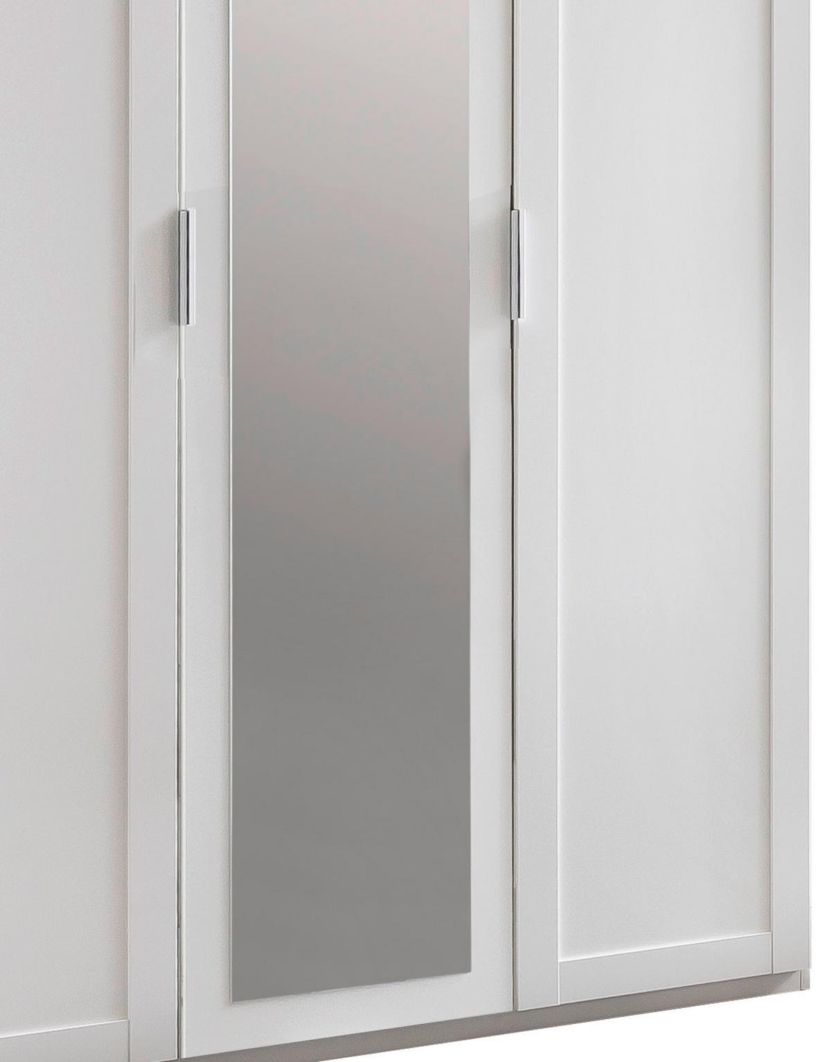 Ormar S Klasičnim Vratima Nadja - bijela/srebrne boje, Konvencionalno, staklo/drvni materijal (135/210/58cm) - Modern Living