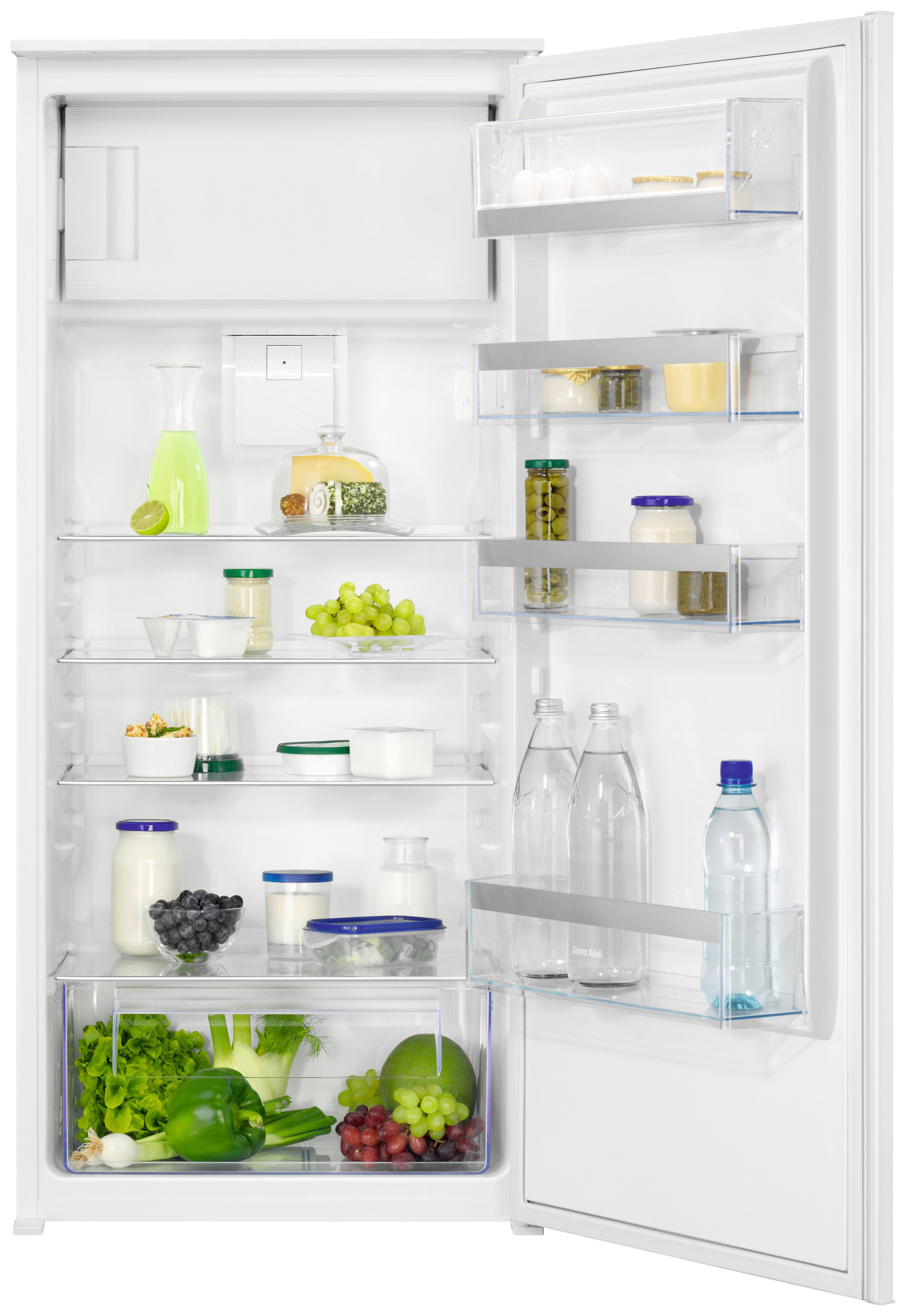 Kühlschrank in Weiß. DKBA1887SK - Weiß, Basics, Glas/Kunststoff (54/121,8/54,9cm) - Dieter Knoll