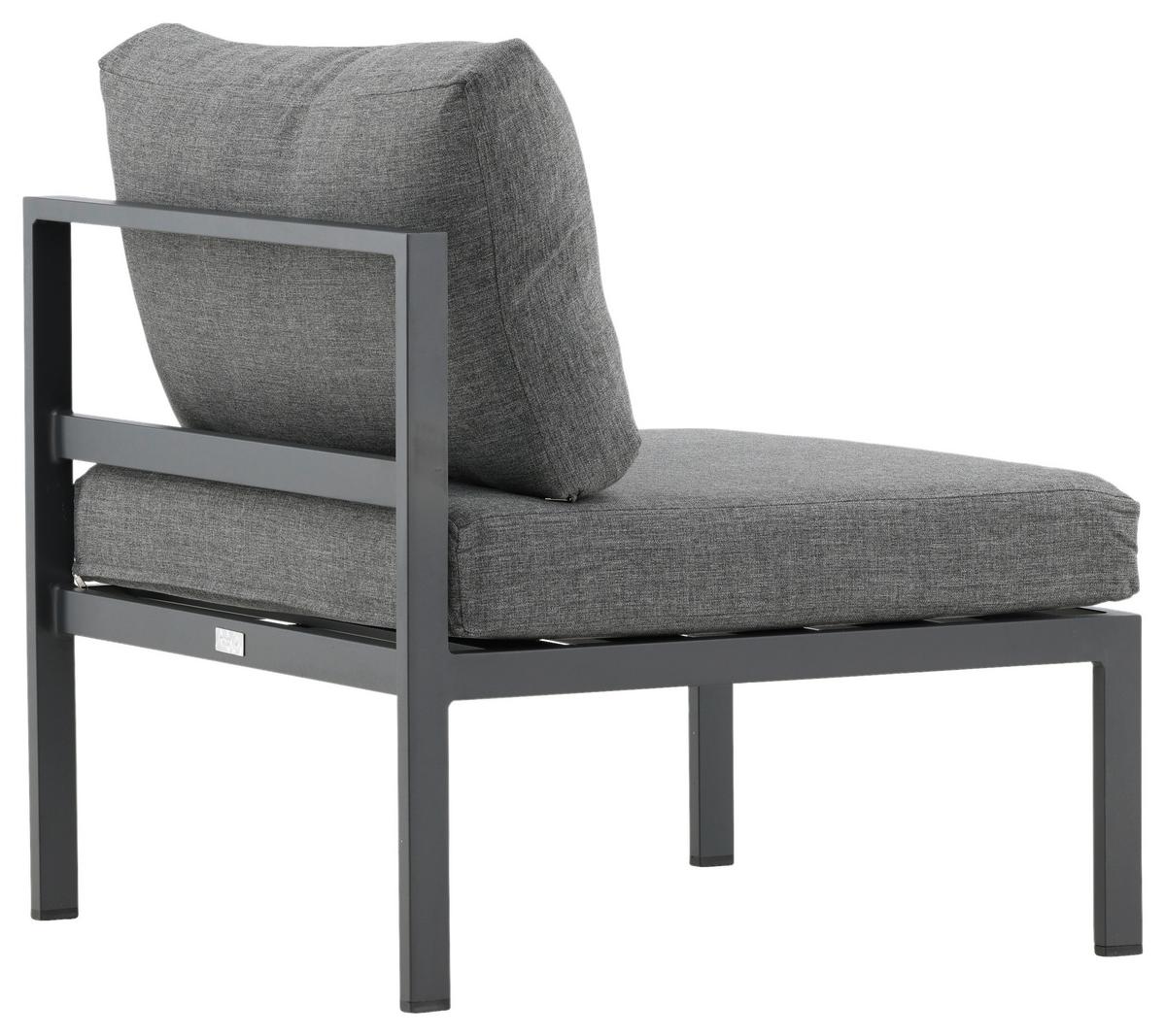 LOUNGESESSEL COPACABANA - Schwarz/Grau, KONVENTIONELL, Metall (70/65/74cm) - Gardenson