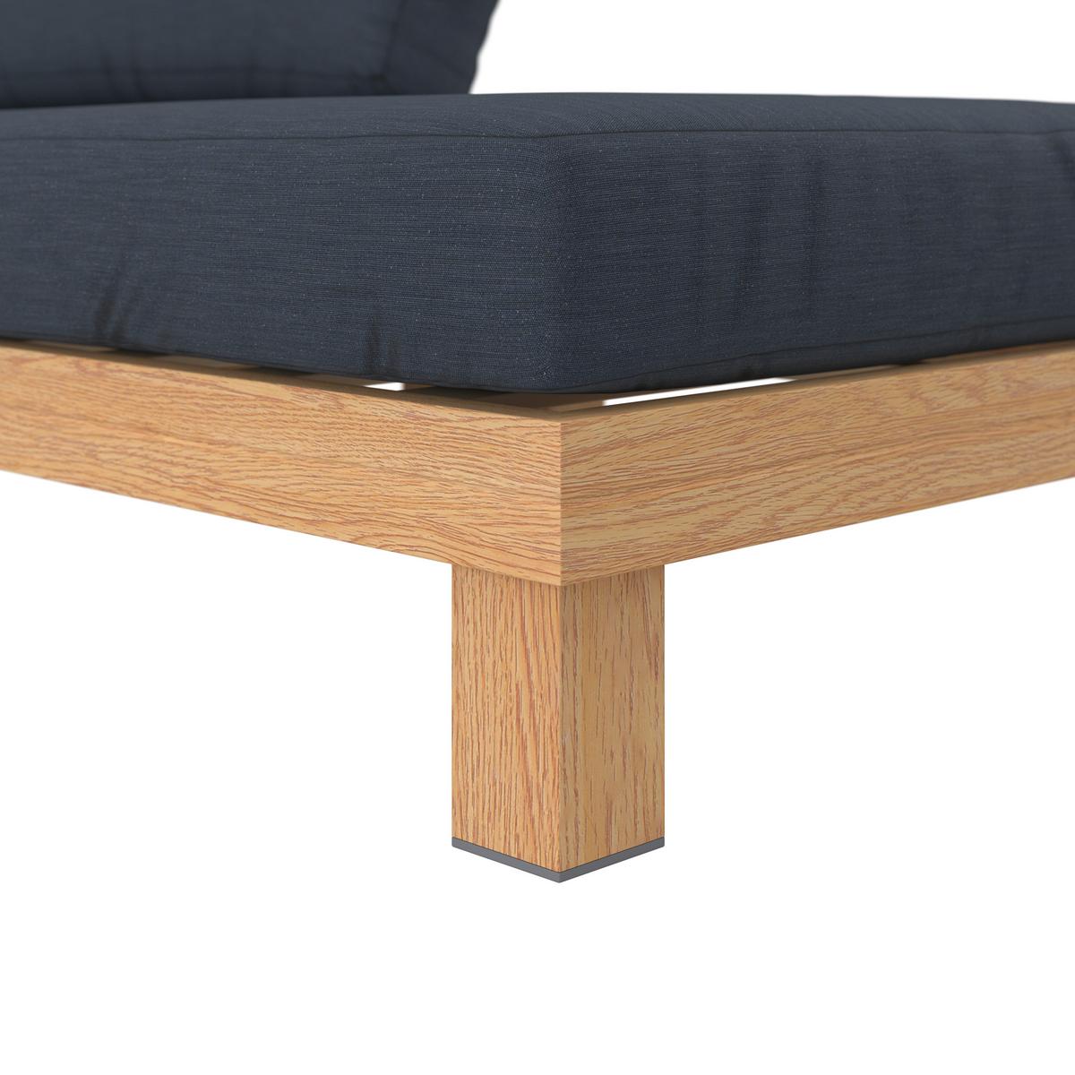 KOMPLET MEBLI TARASOWYCH CALERA - kolor naturalny/szary, Modern, tworzywo sztuczne/metal (237/160cm) - Ambia Garden