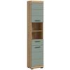 Hochschrank Scout ca. 37x191x31 cm Salbeigrün - Salbeigrün/Schwarz, MODERN, Holzwerkstoff/Kunststoff (37/191/31cm) - MID.YOU