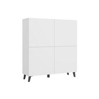 Visoka Komoda Phuket, Bela - črna/bela, Design, umetna masa/leseni material (120/128/39cm) - Livetastic