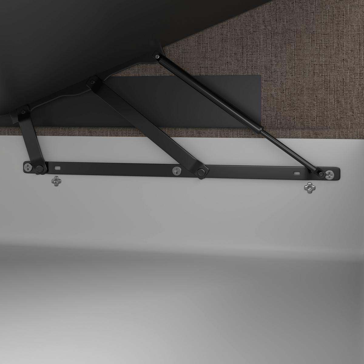 Boxbett Monza ca. 160x200 cm Braun inkl. Topper - Eichefarben/Braun, Modern, Holz/Textil (160/200cm) - Bessagi Home