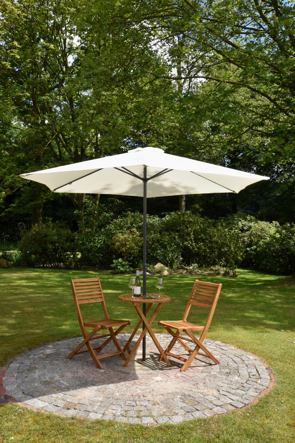 Balkonset Ibarra Teak 3-tlg. - Braun, Basics, Holz - Gardenson