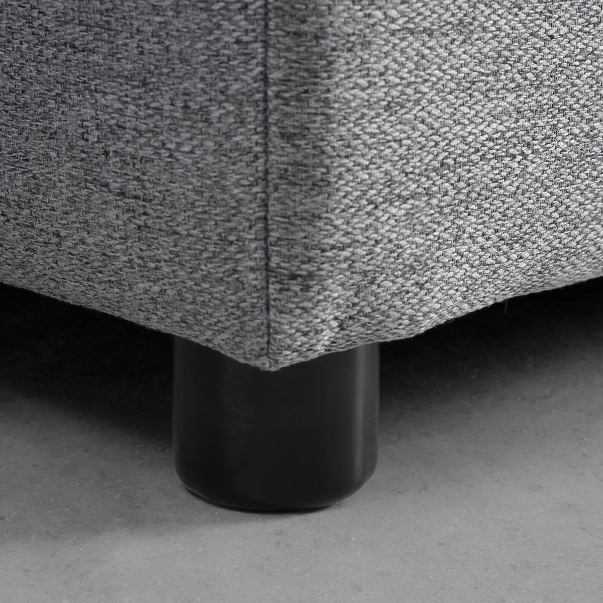 Boxbett Florinda ca. 180x200 cm Grau mit Topper - Schwarz/Grau, Modern, Holz/Kunststoff (180/200cm) - Bessagi Home