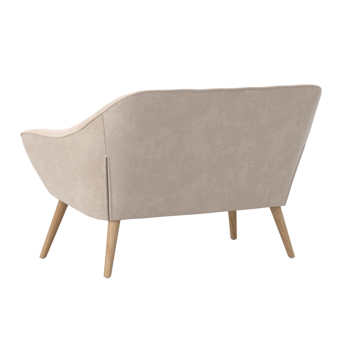 Dvosjed Monique - prirodne boje/bež, Moderno, drvo/metal (126/74/76cm) - Bessagi Home