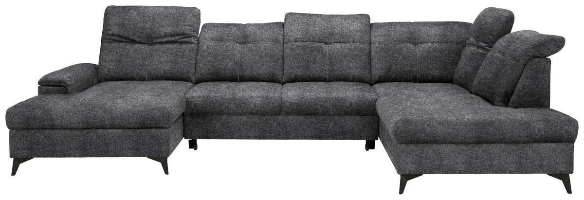 Wohnlandschaft Sierra Grau - Grau, Modern, Textil/Metall (364/90-106/181-230cm) - Mömax