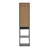 HALLMÖBEL PANELO -EXKLUSIV- - svart/naturfärgad, Modern, metall/trämaterial (44/186/34cm) - Mömax