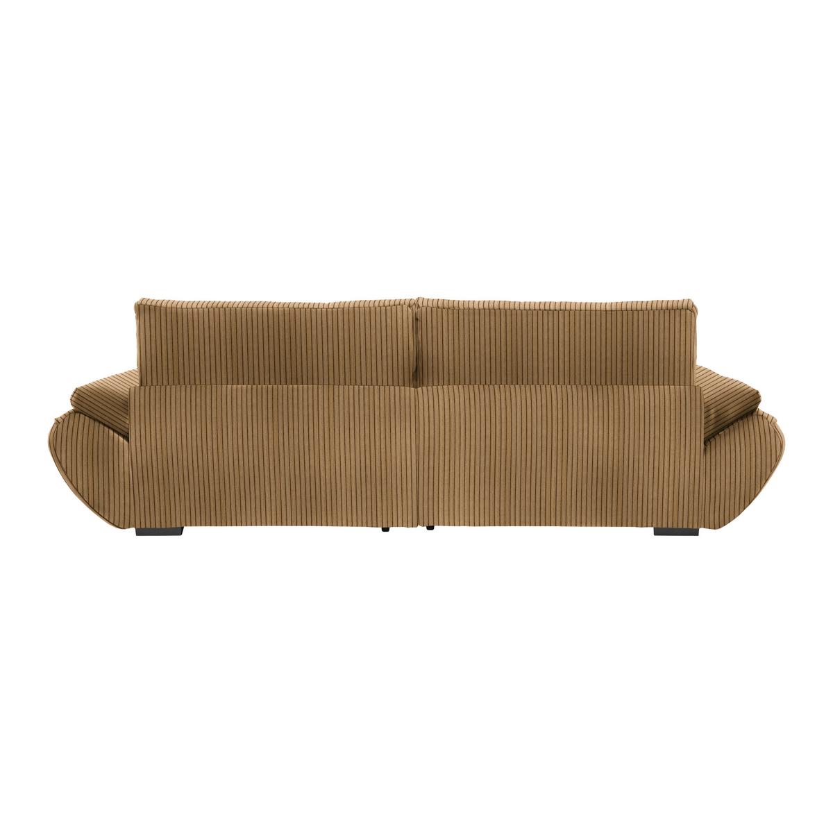 Wohnlandschaft Vivo Sandfarben - Sandfarben/Schwarz, Modern, Kunststoff/Textil (317/63/179cm) - Premium Living