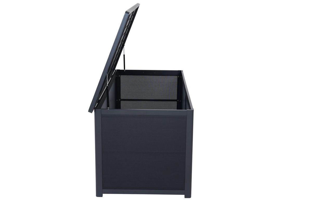 Kissenbox Sabano Anthrazit - Anthrazit, Basics, Kunststoff/Metall (79,3/75/181cm) - Siena Garden