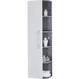 Hochschrank Weiß/dunkelgrau - Dunkelgrau/Weiß, MODERN, Holzwerkstoff (40/150/28,5cm) - MÖMAX modern living