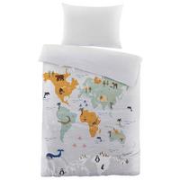 Bettwäscheset World-Ext- - Weiss/Gelb, Textil (160/210cm) - Modern Living