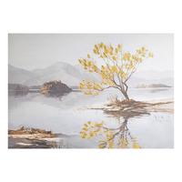 Leinwandbild HP055 Serene Lake Multicolor ca. 70x100cm - Multicolor, Basics, Holz/Textil (70/100cm)