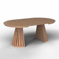 Esstisch ausziehbar Ennio Echtholz furniert/MDF - Eichefarben, MODERN, Holz/Holzwerkstoff (120-160/76/120cm) - Bessagi Home