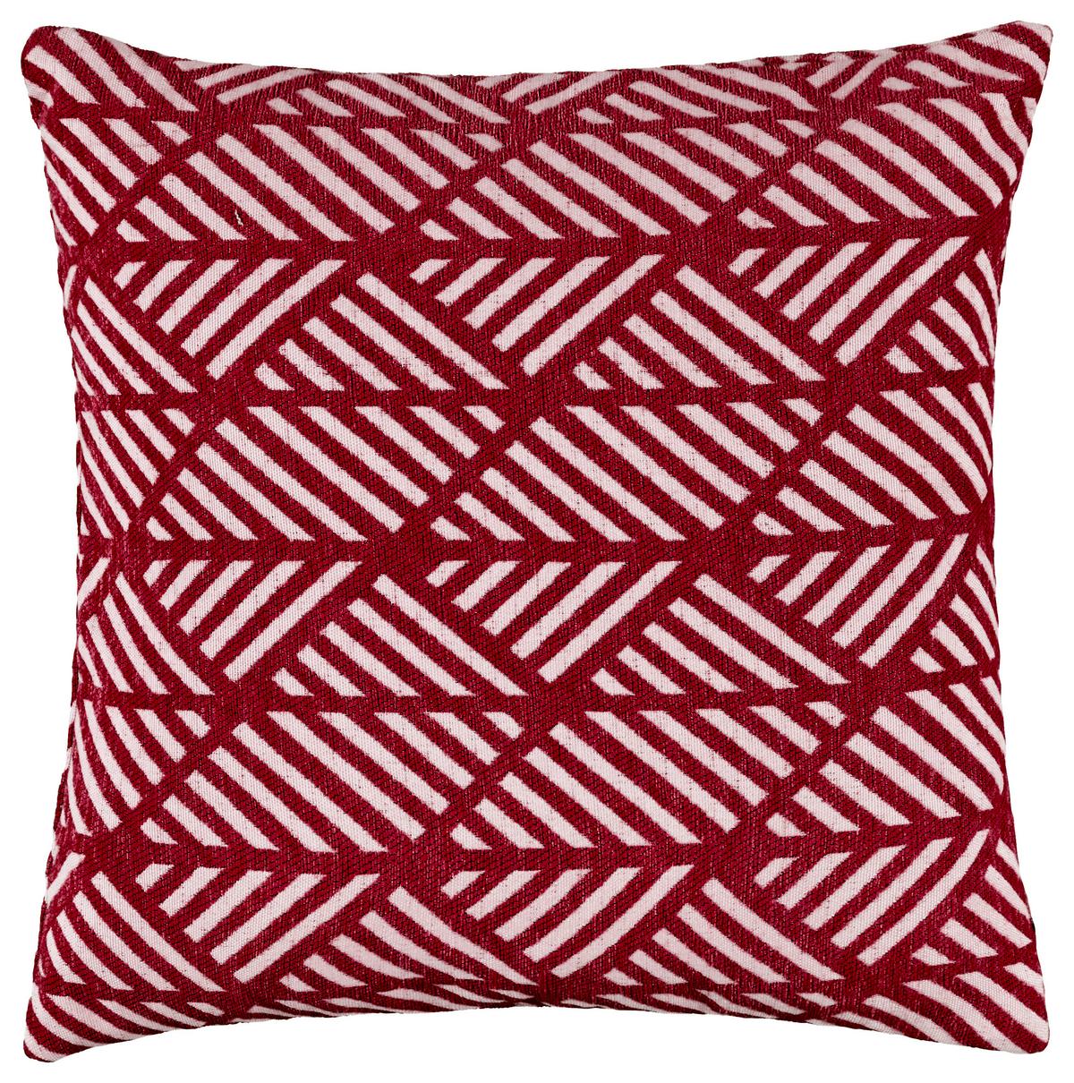 Kissenhülle Mary Jaquard ca. 45x45cm - Bordeaux, Modern, Textil (45/45cm) - Mary's
