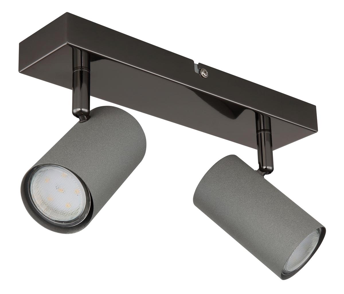 Strahler Robby Grau/Schwarzchrom max.  35 W - Schwarzchrom/Grau, Design, Metall (26/10/12cm) - Globo