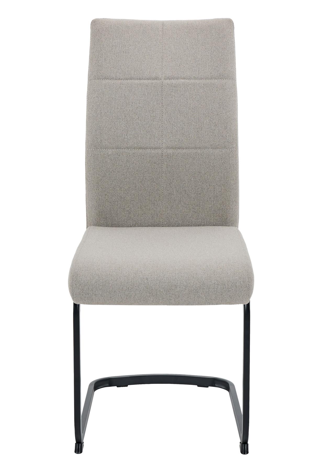 SCHWINGSTUHL-SET TURIN S 4ER-SET - Schlammfarben/Schwarz, MODERN, Textil/Metall (43/98/60cm) - MID.YOU