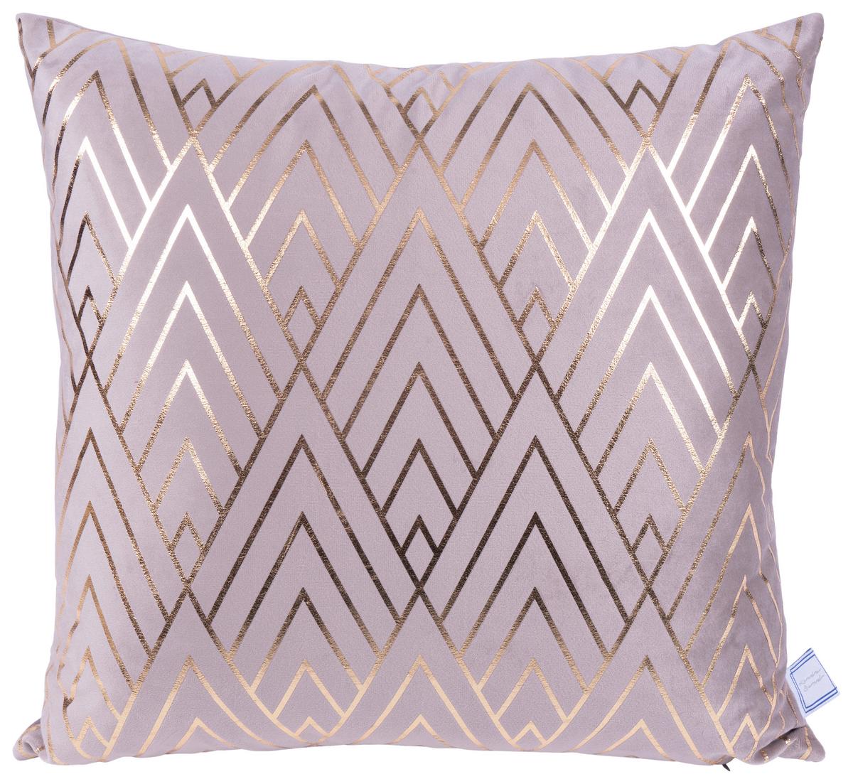 ZIERKISSENSET PRISMA 225 2ER-SET - Taupe/Goldfarben, Konventionell (30x45/50x45cm)