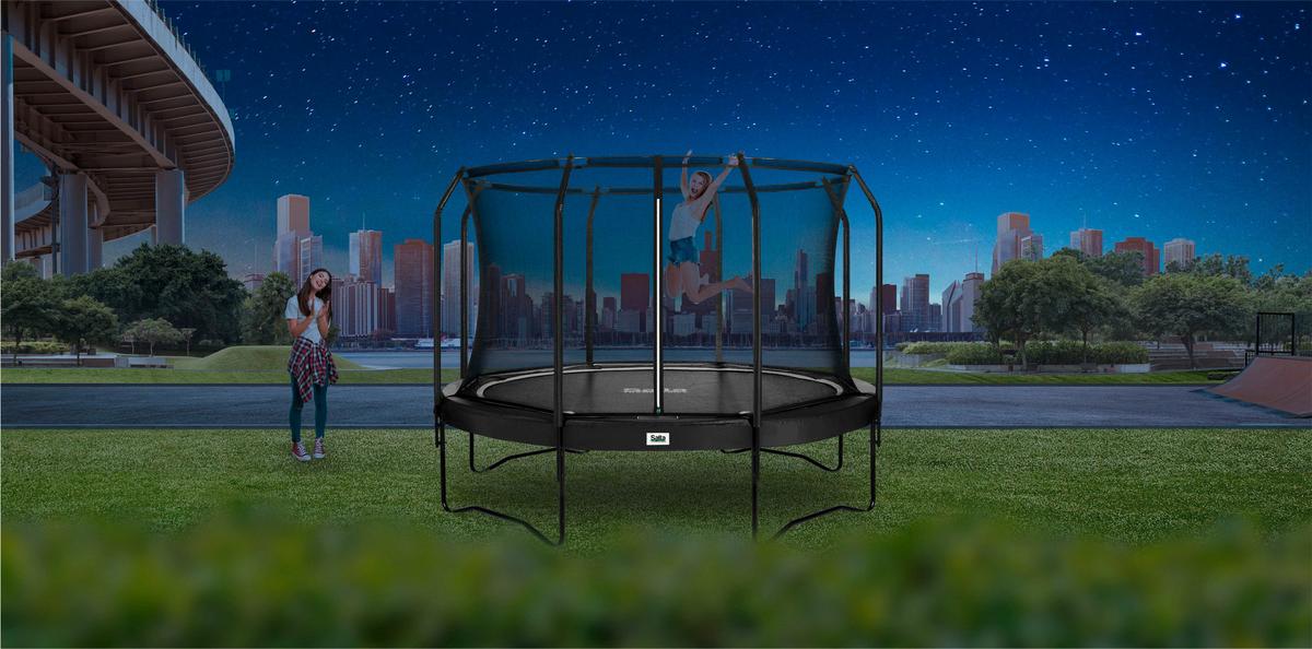TRAMPOLIN Salta Premium Black Ø 305cm - KONVENTIONELL, Kunststoff/Metall (305cm) - Salta