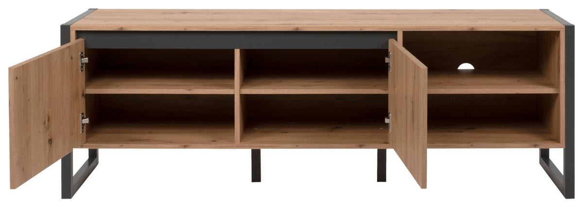 Tv-element Denver 54, Barva Hrasta, Antracit - barve hrasta/antracit, Moderno, leseni material (160/55/40cm) - MID.YOU