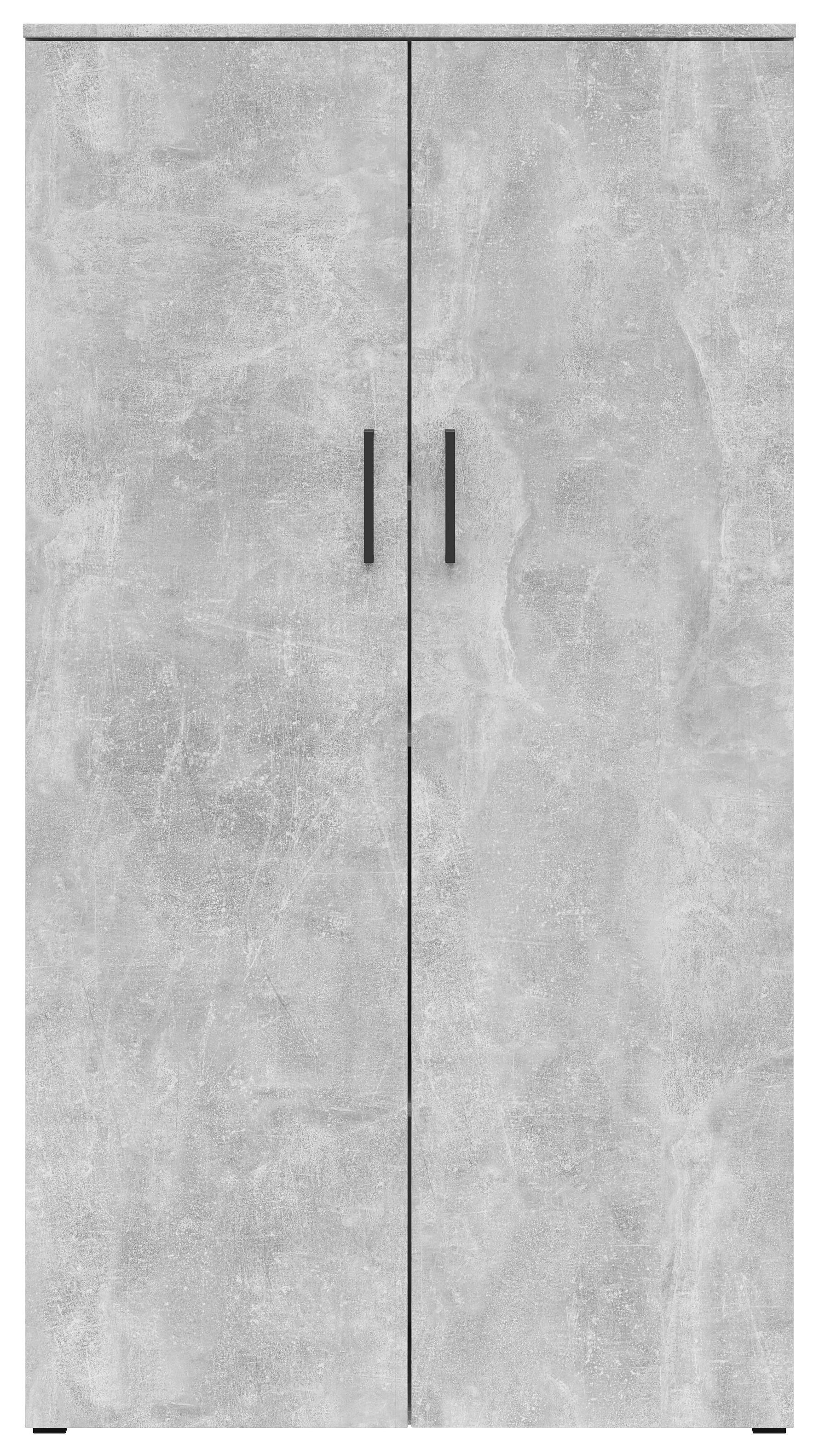 Schrank Multistauraum Grau - Schwarz/Grau, MODERN, Holzwerkstoff/Kunststoff (80/146,7/40cm) - Mömax