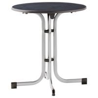 Gartentisch ca.70x70x72cm Anthrazit,Silber - Anthrazit/Silberfarben, MODERN, Holzwerkstoff/Metall (70/70/72cm) - Sieger