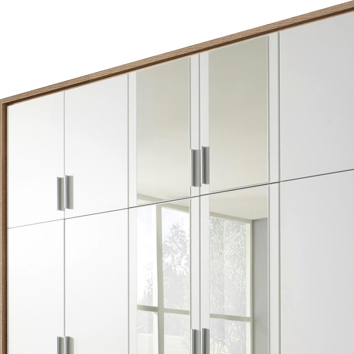 Ormar S Klasičnim Vratima Hildesheim - bijela/prozirno, Design, staklo/drvni materijal (275/231/56cm) - Modern Living