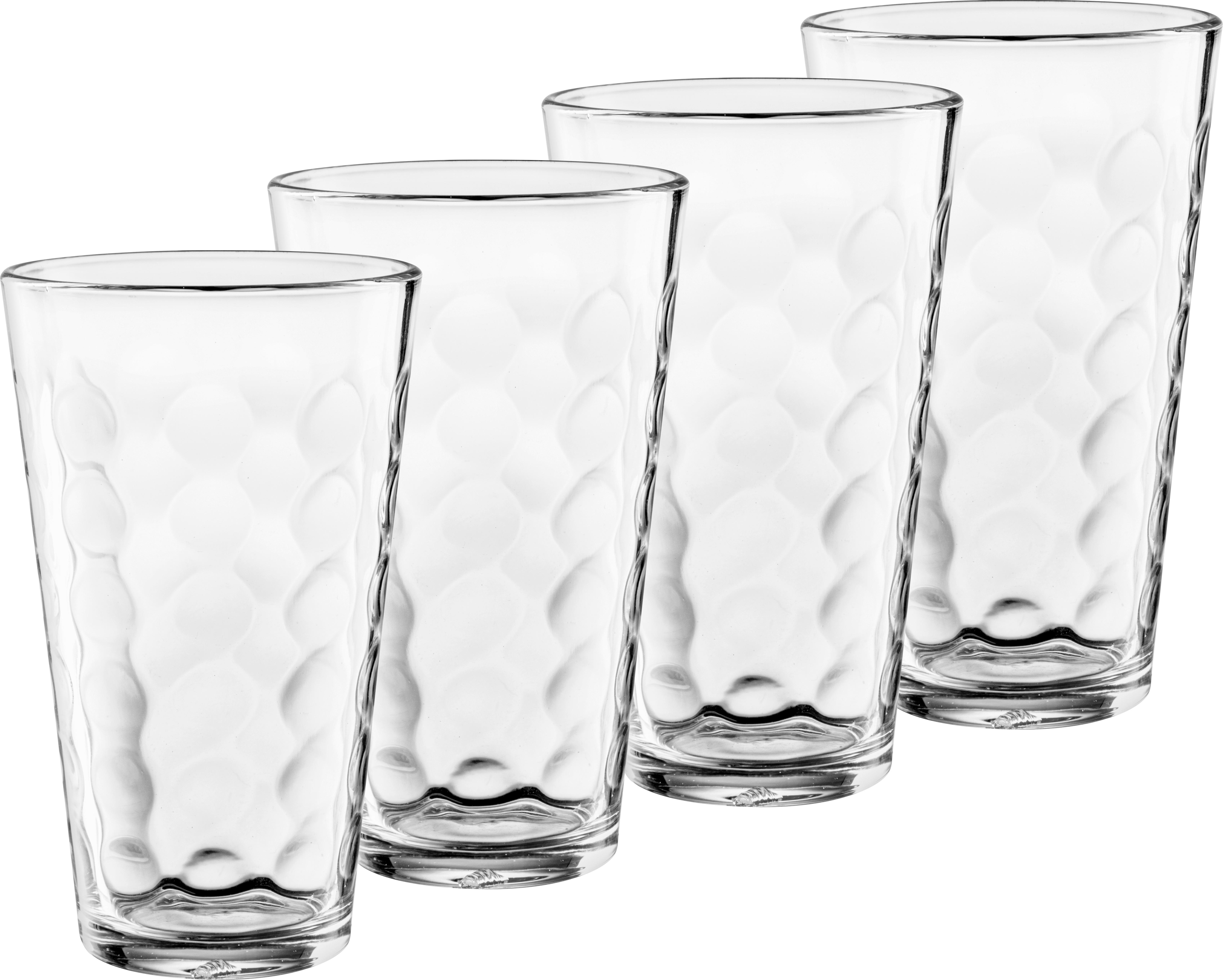 Trinkgläserset Dots Klar ca. 460ml, 4-teilig - Klar, KONVENTIONELL, Glas (6/14,7/8,7cm) - Mömax