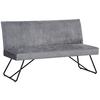 BANC CORA 2 -TOP- - noir/gris foncé, MODERN, métal/textile (160/90/65cm) - Mömax