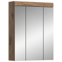 Omara Z Ogledalom Wave, Hrast - Moderno, steklo/leseni material (60/79/18cm) - MID.YOU