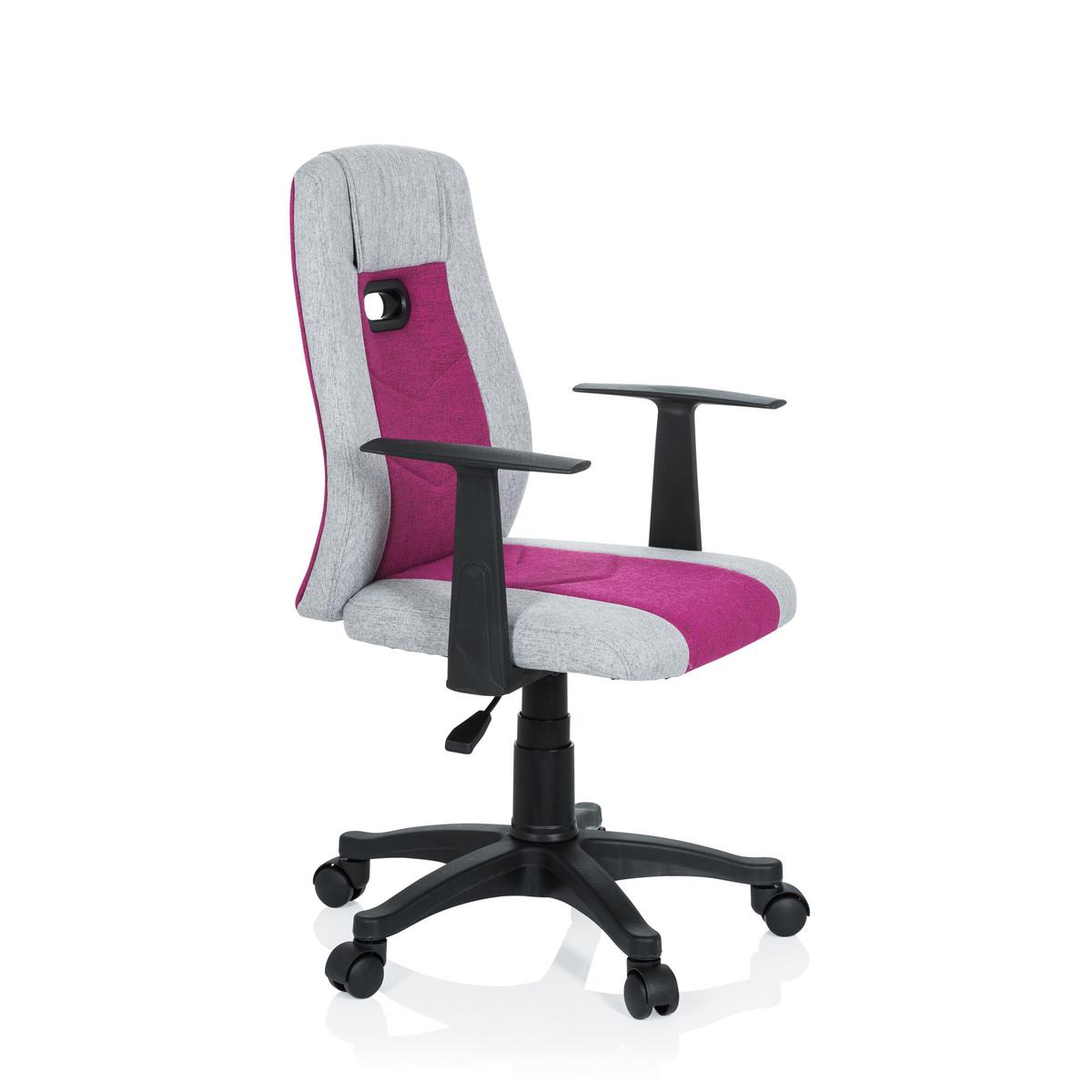 Mladinski Vrtljivi Stol Kiddy Extra, Siva, Roza - pink/siva, Basics, umetna masa (55/95-105/45cm) - MID.YOU