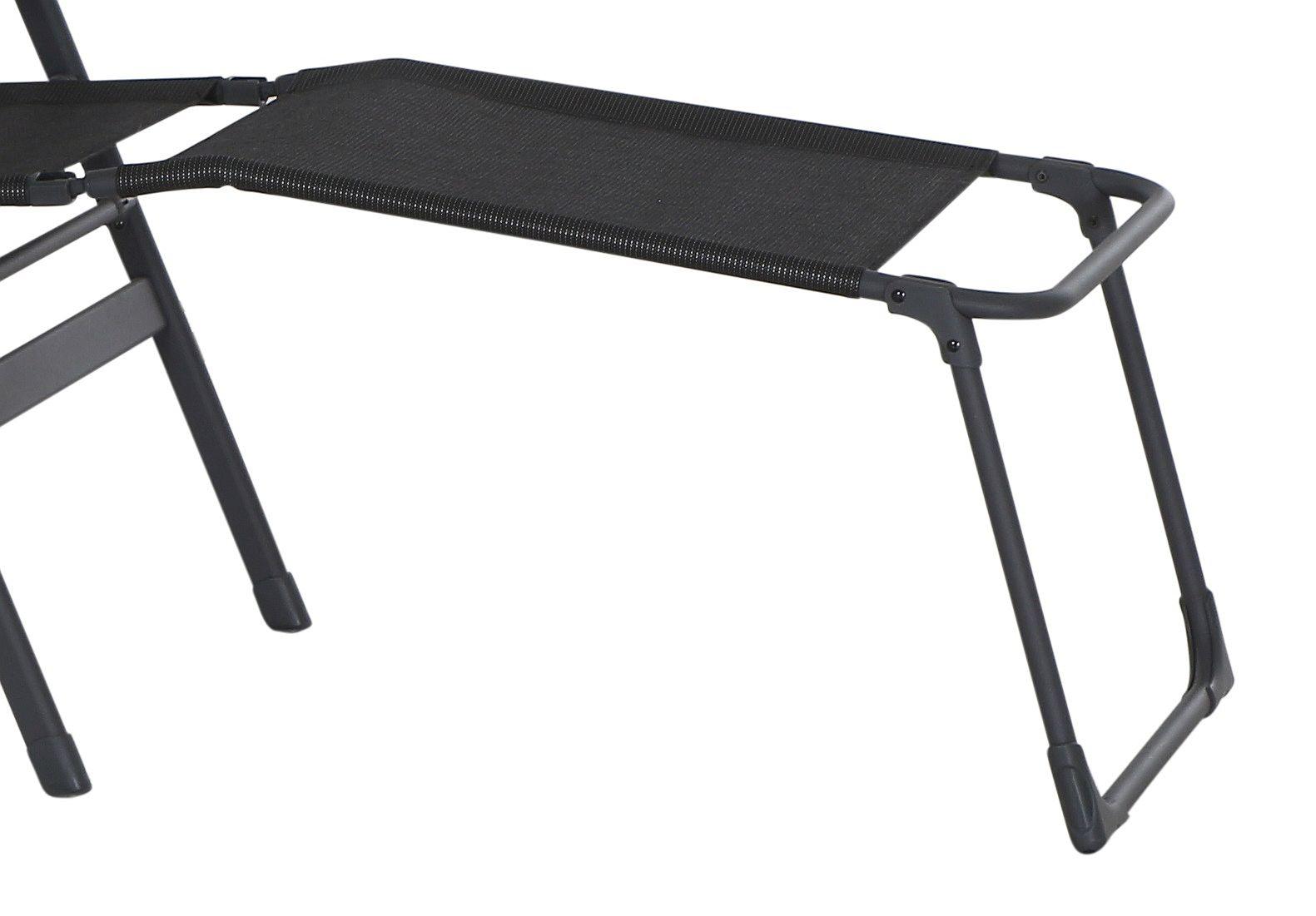Campinghocker klappbar Comfort nur Fußteil - Anthrazit, KONVENTIONELL, Textil/Metall (65cm) - Siena Garden